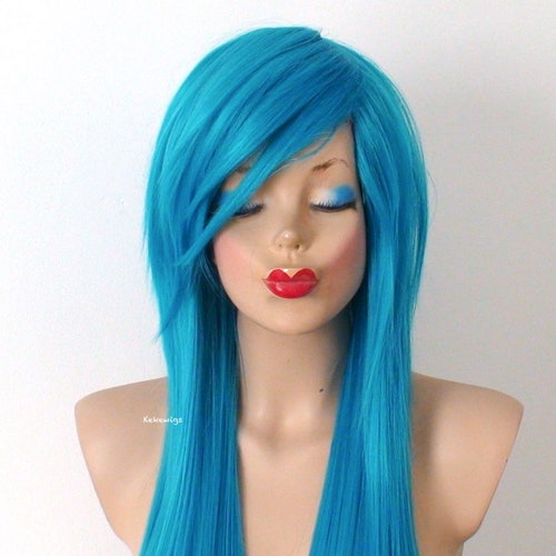 Teal Blue Wig. Emo Wig. Scene Wig. 28 Straight Layered Hair - Etsy Ireland Teal Blue Wig. Emo Wig. Scene Wig. 28 Straight Layered Hair - Etsy Ireland