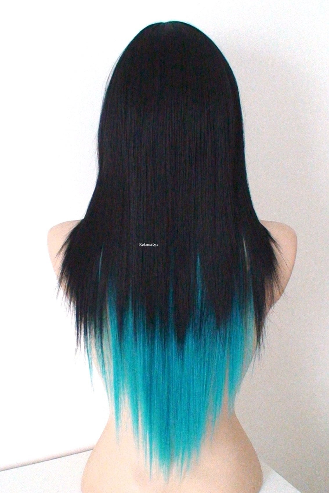 Black turquoise wig discount