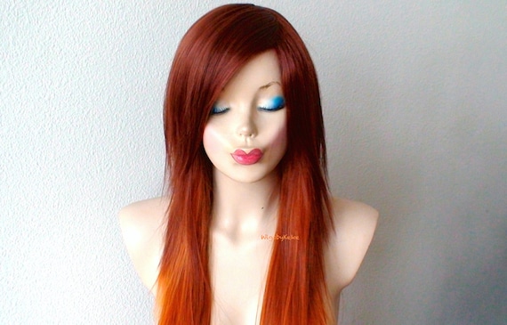 red ombre wig