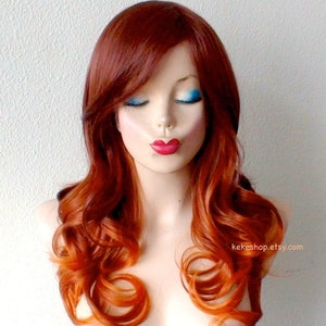 Ombre wig. Auburn /Ginger Red Ombre wig. Heat friendly synthetic wig. Cosplay wig.