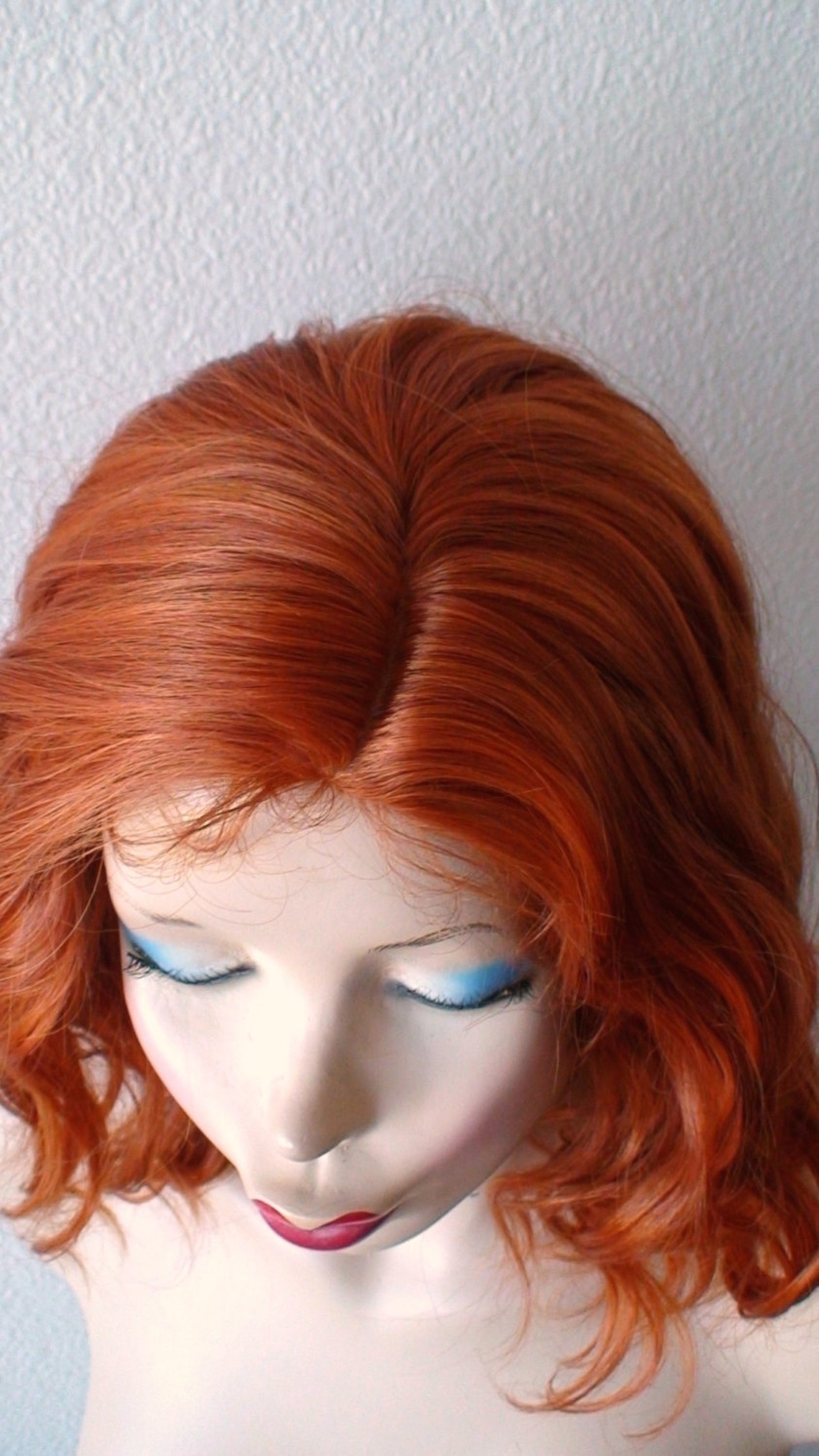 Ginger Orange Wig. 16 Wavy Hair Wig. Heat Friendly Etsy