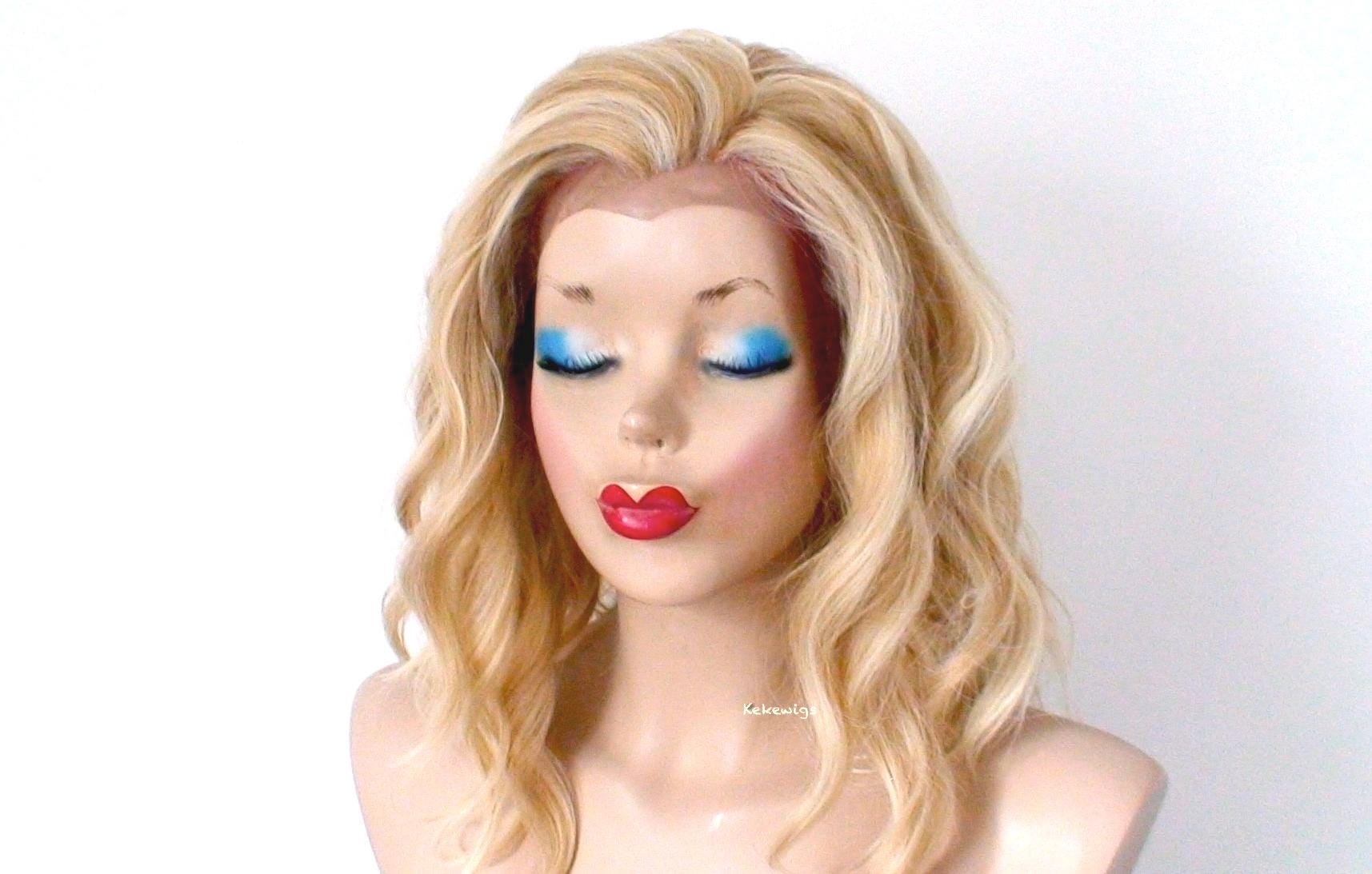 NEW ! Women 16 Inch Long Wig Curly Wavy Golden Blonde S607b9324875c43b1acc4bc832fbcc  main image 4