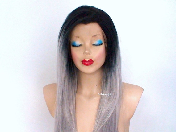 Black Gray Ombre Wig: 24 display picture 1