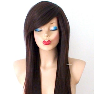 Scene wig. Chocolate Brown/Auburn Ombré wig. Emo wig. Heat friendly synthetic hair wig.