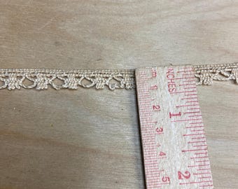 Vintage Carolace Embroidery Co Natural Ecru Lace Trim By the 5 Yard Increments