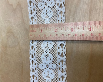 Vintage Ivory Lace 2.5" wide Lace Trim By the 2 Yard Increments