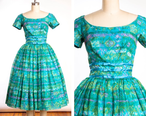 Vintage 1950s GiGi Young Chiffon Party Dress / Cri