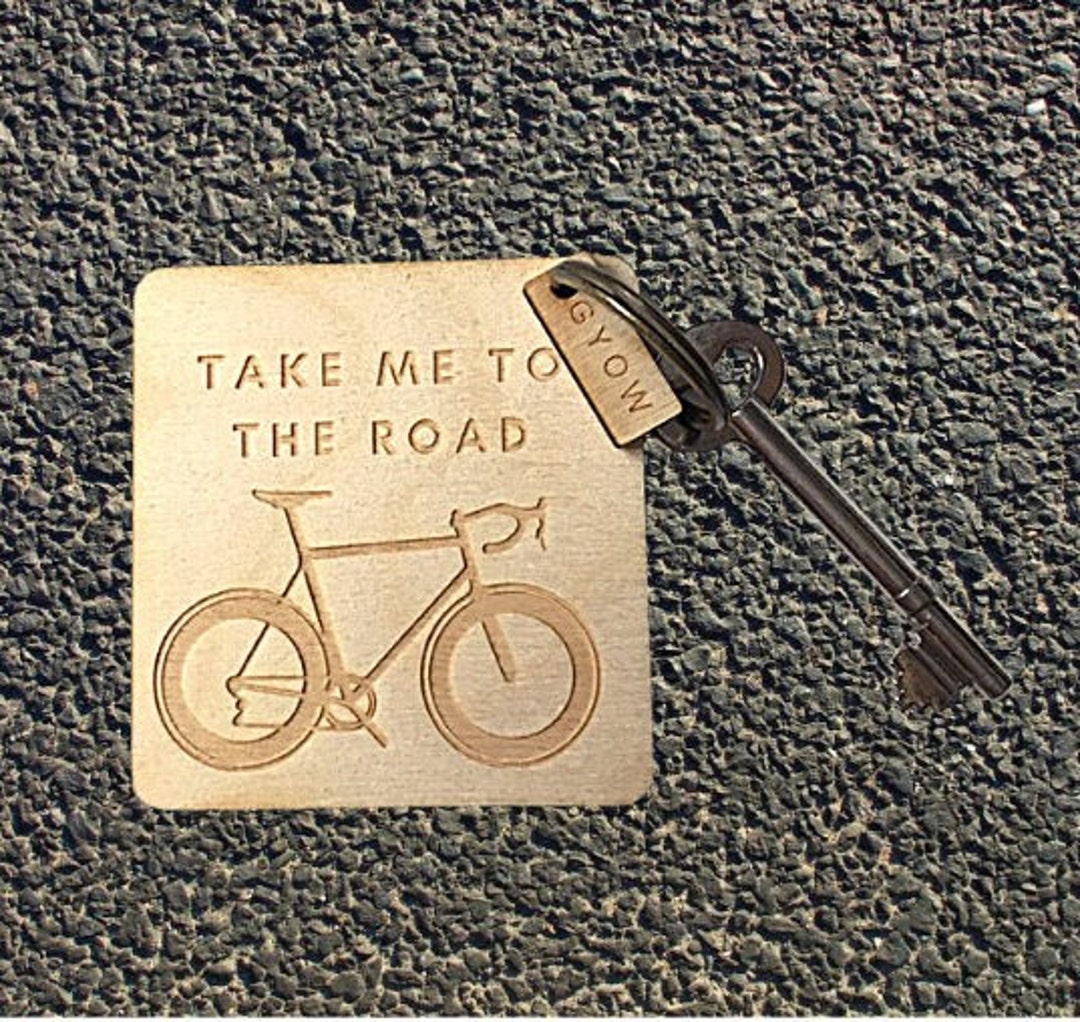 Cycling Keyring, Mountain Bike Keychain, Road Bike Keyfob, House Keys, Car Keys, New Bike Gift