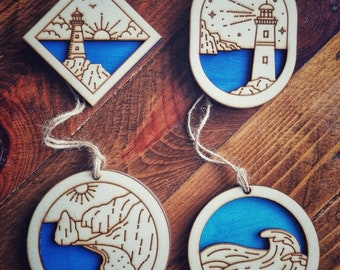 Decorazioni costiere in legno fatte a mano: decorazioni da spiaggia e mare