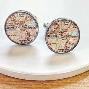 Boutons de manchette carte personnalisés, cadeaux de moins de 30 ans, cadeau personnalisé pour lui, cadeau de fête des pères, cadeau de mariage.