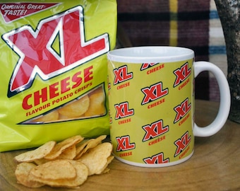 Cheese XL Crisps Ceramic Mug: Cumbria Foodie Gift