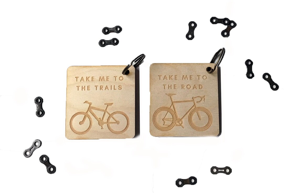 Cycling Keyring Mountain Bike Keychain Road Bike Keyfob Etsy