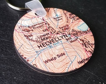Personalized Map Keyring: Postcode Location Gift