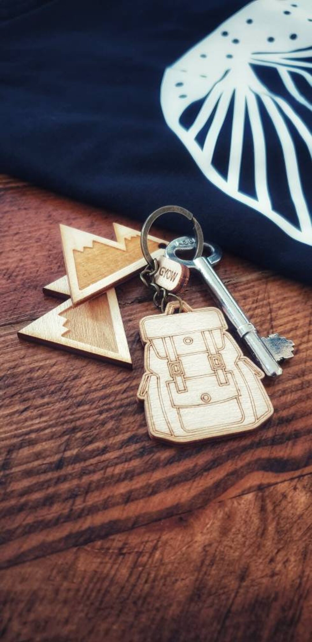 Wooden Rucksack Keychain: Laser Cut Backpack Keyring - Etsy