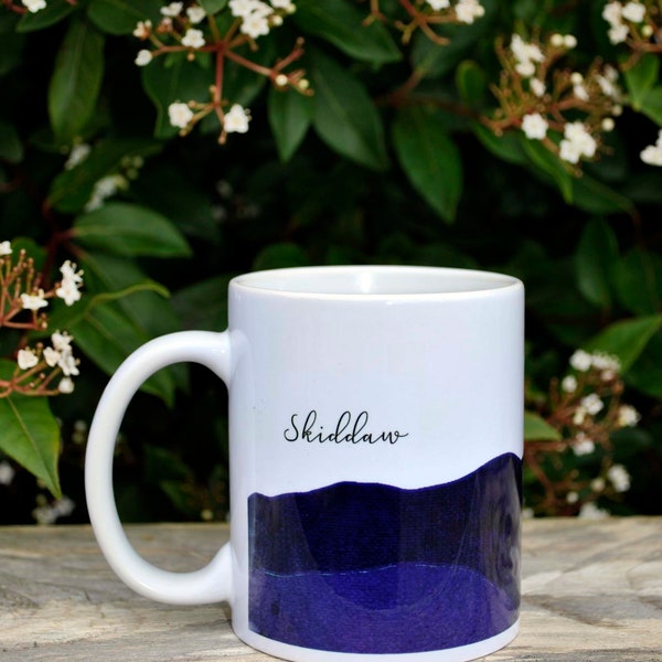 Skiddaw Ceramic Mug, Lake District Gift, Camping Mug, Father's Day Gift.