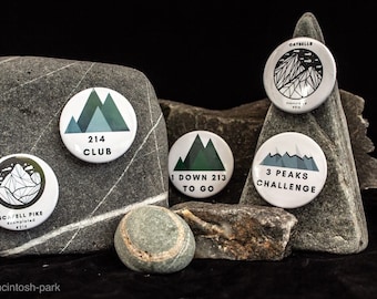 Mountain Achievement Pin Badge: Hiking Trail Keepsake