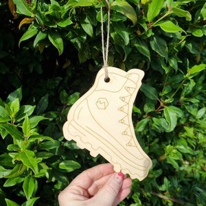 Wanderschuh hängende Dekoration, Wanderschuh hängende Verzierung, Geschenk Seenplatte, Abenteuergeschenk.