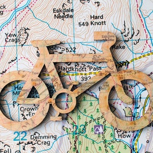 Aimant de carte de vélo personnalisé, aimant de réfrigérateur de vélo personnalisé, art de vélo, cadeau de cyclisme pour eux.