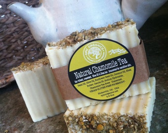 CHAMOMILE TEA-Natural Soap-Unscented-Sensitive Skin-Vegan-Gluten Free-Tea-Shea-Olive Oil-