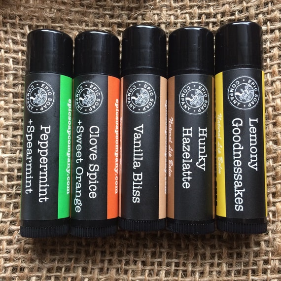 5 EPIC LIPS-Shea-Coconut-Jojoba-One of Each-Gluten Free-Natural Stevia Sweetener-