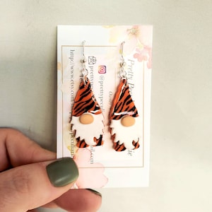 WHO DEY Gnomes - Inspired by the Cincinnati Bengals, Polymer Clay Earrings, handmade and nickel free -choose your skin tone!