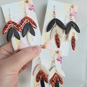 WHO DEY Cincinnati Bengals Inspired Polymer Clay Earrings, handmade and nickel free!