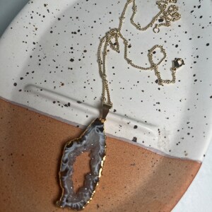 Raw Amethyst Gold Plated Necklace-Chain Included