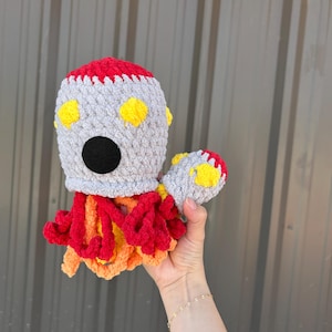 Rakete/Raumschiff und Mini Rakete/Raumschiff Amigurumi Digital Muster - Ohne nähen