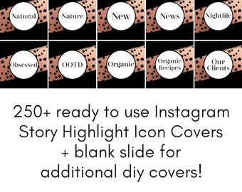 Rose Gold Animal Print • 250+ Ready to Use Instagram Highlight Icon Covers | • DIY Instagram Story • Instagram Stories • Highlight Covers •