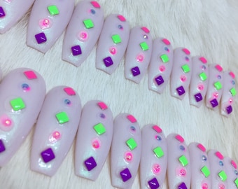 Almond nails | Etsy