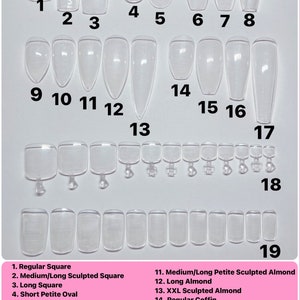 Set of 20 Handpainted Powder Pink Glossy Nails CHOOSE YOUR SHAPE press on nails fake nails false nails image 4