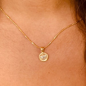 18k Holy Spirit Charm Necklace, Religious Necklace, Christian Necklace, Holy Spirit Jewelry, Charm Necklace, Communion Gift, Ready to ship image 9