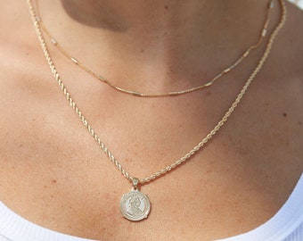 18K GF Dainty Gold Box Chain Necklace, Box Chain Necklace, Waterproof Chain, Gold Filled Chain, Delicate Necklace for Woman