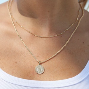 18K GF Dainty Gold Box Chain Necklace, Box Chain Necklace, Waterproof Chain, Gold Filled Chain, Delicate Necklace for Woman