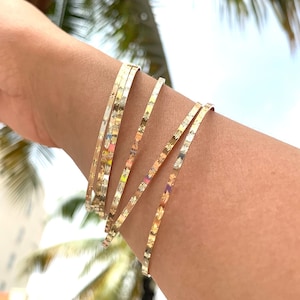 Dainty Thin Gold Filled Bangles,Tri tone Bangles,Gold Bangle Bracelet,Bangles for Women,Minimalist Bangle,Simple Gold Bangle,Set of Bangles