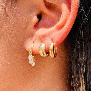 10mm Gold Filled Huggies, Dainty Huggie Earrings, Small Hoops, Minimalist Hoop Earrings, Tiny Gold Hoops, Waterproof Hoops, Nickel Free Hoop