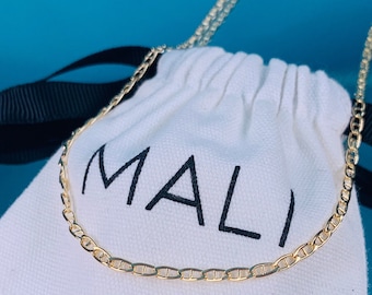 18K Gold Filled Boys Mariner Necklace, Gold Chain for Little Boy, Thin Gold Chain son, Teenage boy necklace, Boy Jewelry, Chain for Grandson