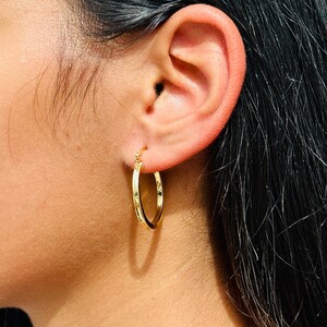 18KT Chunky Gold Filled Hoop Earrings, small Hoop Earrings, Hypoallergenic Hoops, Thick Gold Hoops Earrings,Everyday wear hoops,Gift for her