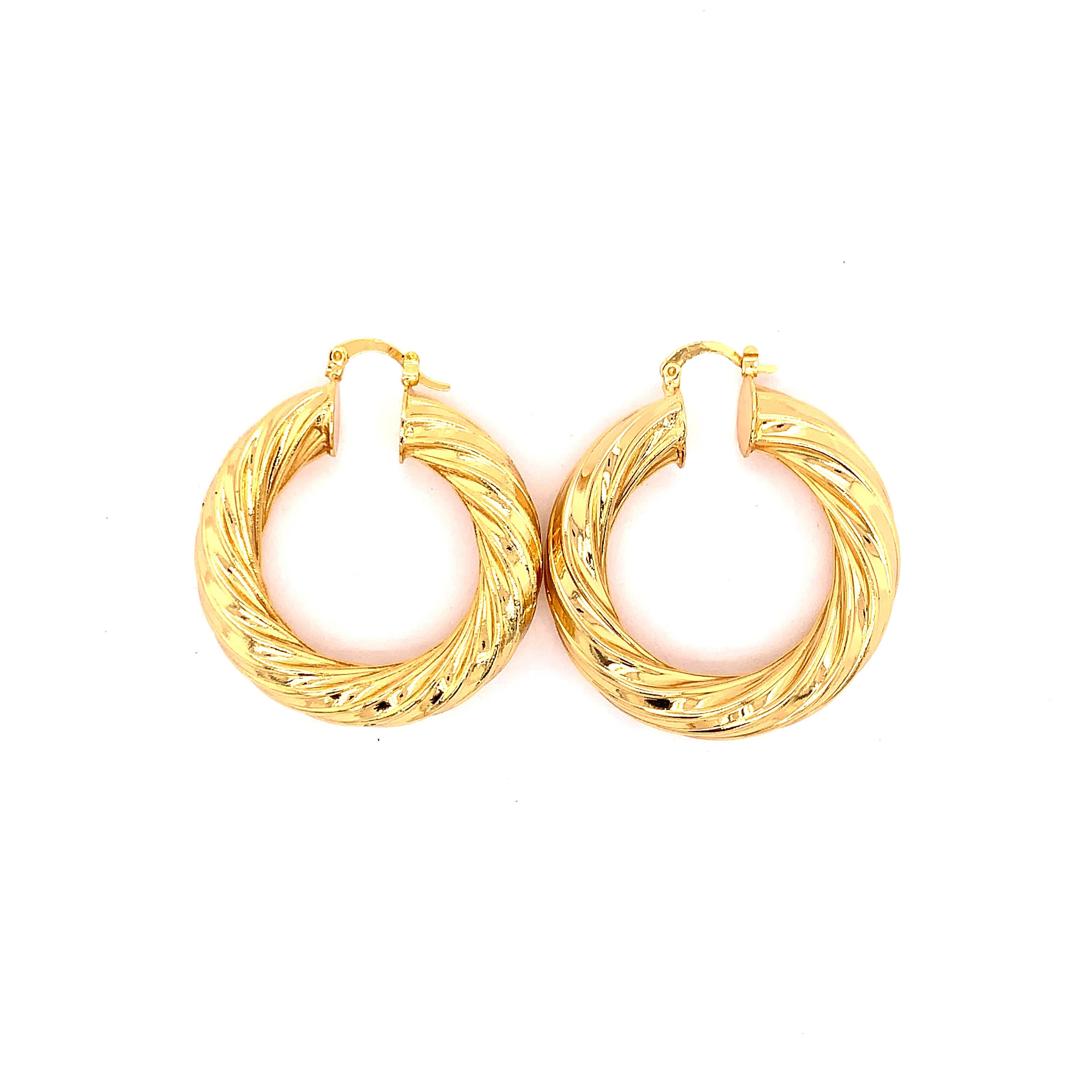 GRANDI ORECCHINI A CERCHIO ENORMI CERCHI Texture MODELLO - Foto 12