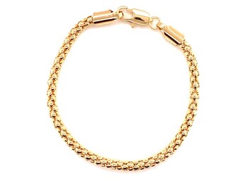 18Kゴールドフィルドポップコーンチェーンブレスレット、変色しない