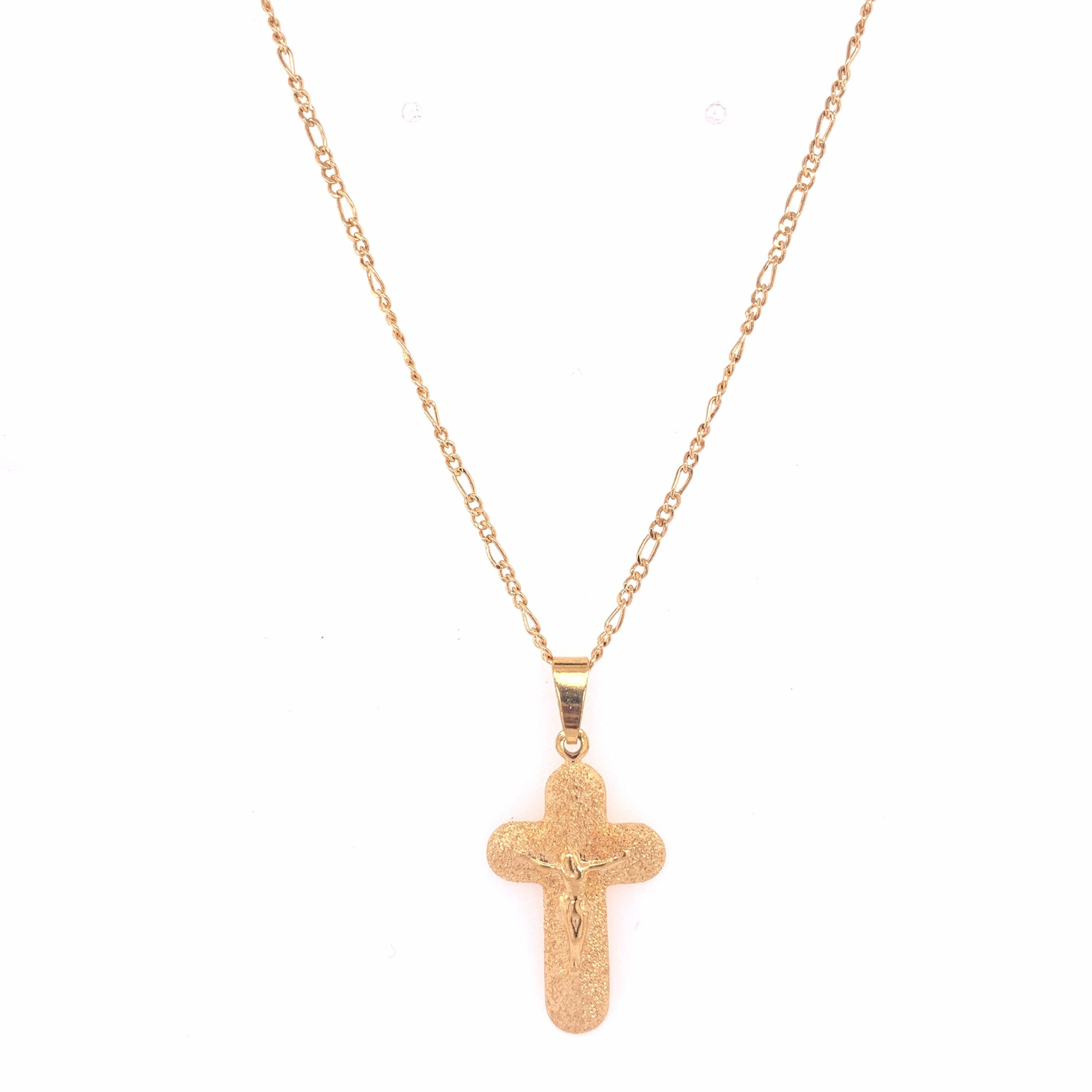 18K Gold Filled Jesus on Cross 