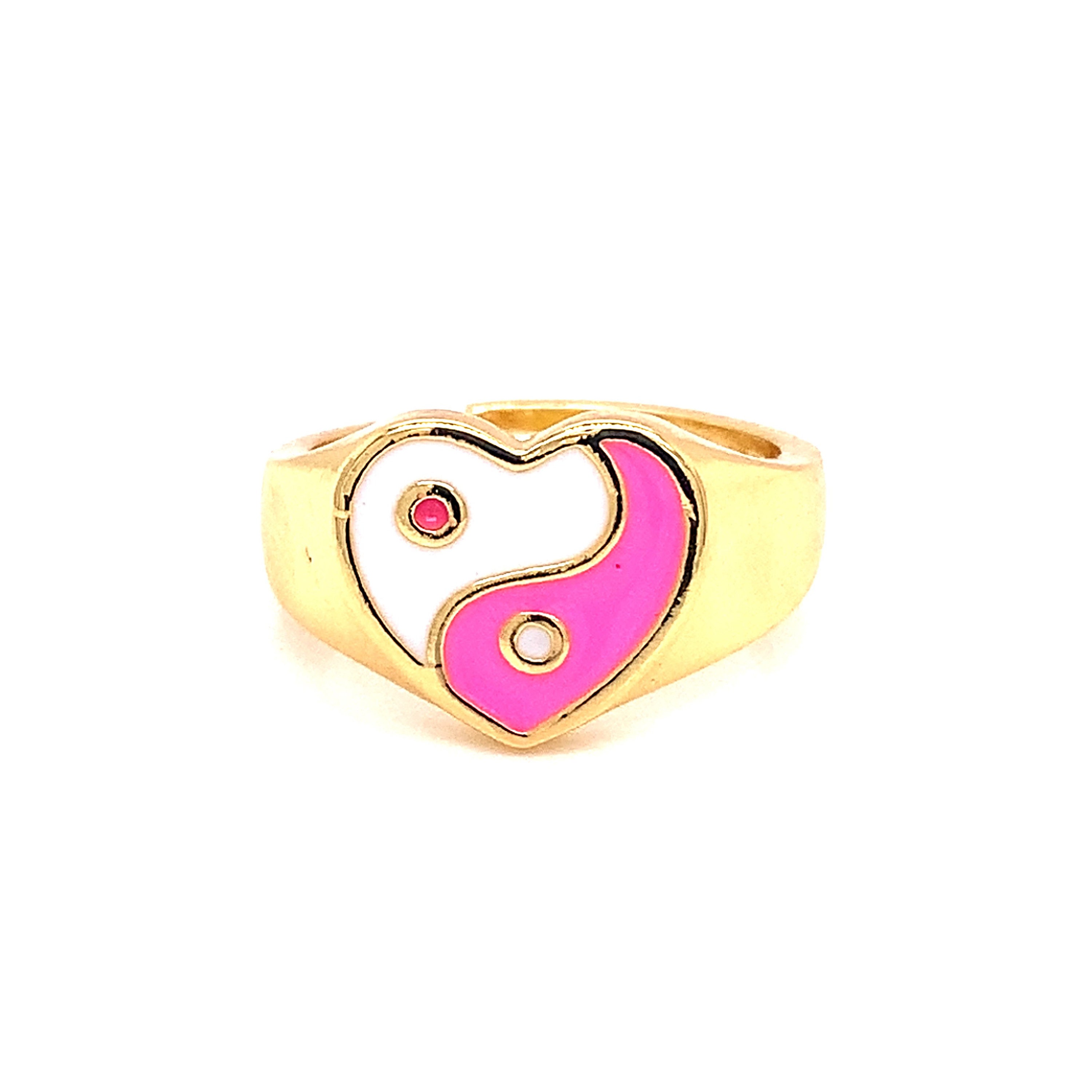 Yin yang heart ring deals