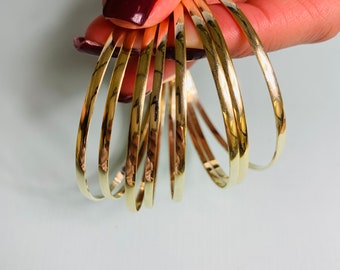 Minimalist Bracelet For Women Real 18k Yellow - Solid Cuff Style For Kids, Teens & Ladies, Handmade Gold Filled Bangle Bracelets - Foto 8