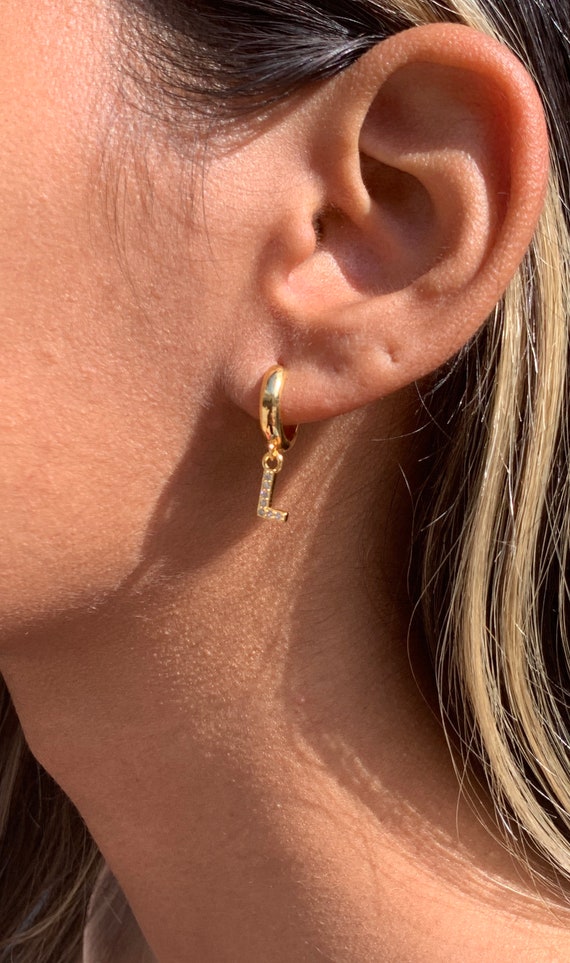 Hanging 2024 initial earrings