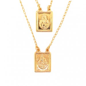 18k Gold Filled Escapularios, Scapulary Necklace, Devotional scapulars Necklace, Religious Necklace, Catholic Jewelry, Christian Jewelry