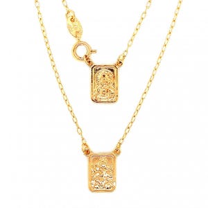18k Gold Filled Scapulary Necklace,Escapularios Devotional scapulars Necklace,Religious Necklace,Catholic Jewelry,Christian Jewelry