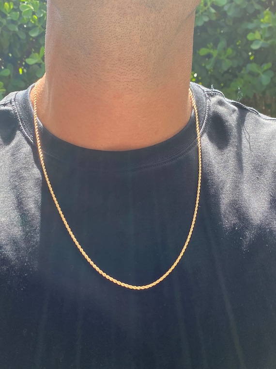 Rope Necklace, Rope Chain, Men's Chain, Gold Filled Necklace, Mens Jewelry,  Mens Necklace, Mens Gift, Jewelry for Men,necklace for Men, Gift 