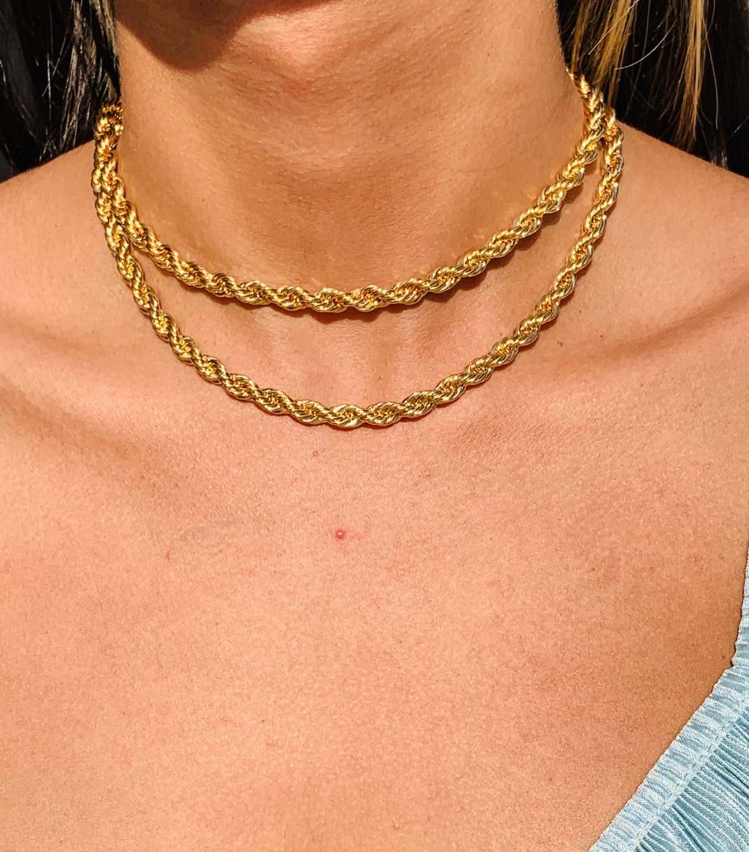 Collana Oro Giallo 18K 45 Cm Filo Intrecciato - 2 Grammi - Gioiello Elegante Con Certificato Di Autenticità Never Say Never - 5