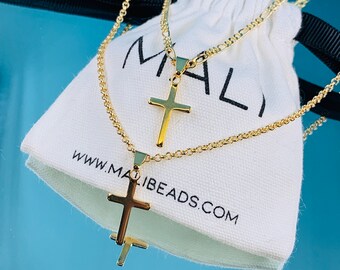 Gold Cross Chain - Etsy