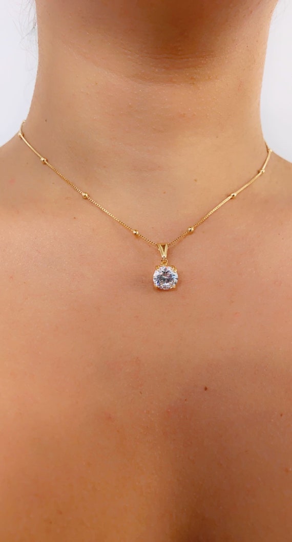 18K GF Diamond Pendant Necklace for 